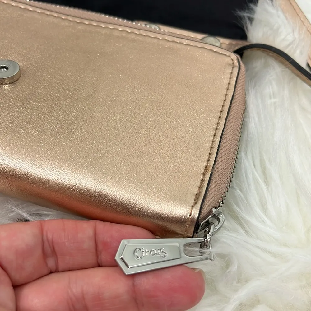 Sam Edelman Circus Rose Gold Bow Tie Crossbody Shoulder Bag Wallet Purse - Image 12