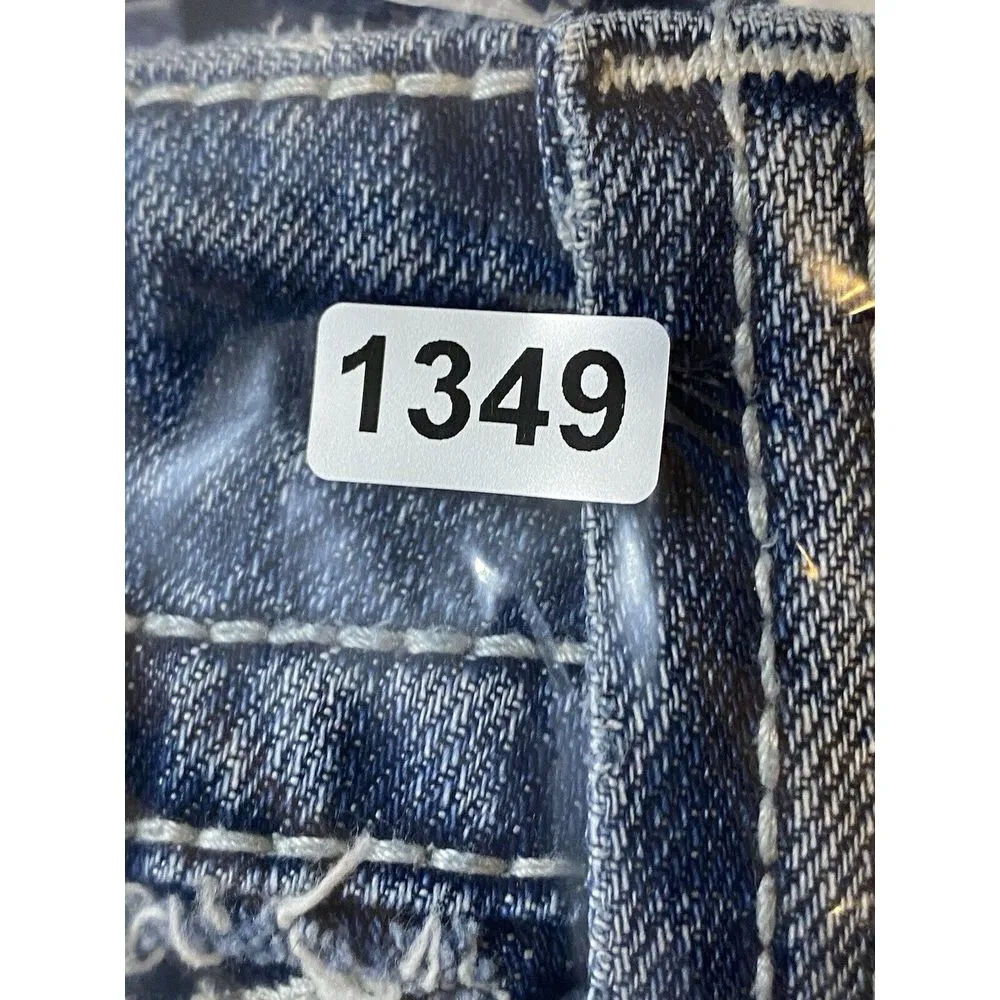 Miss Me Jeans‎ Womens Sz 29 straight medium Denim Embellished flap Pocket-hemmed - Image 14