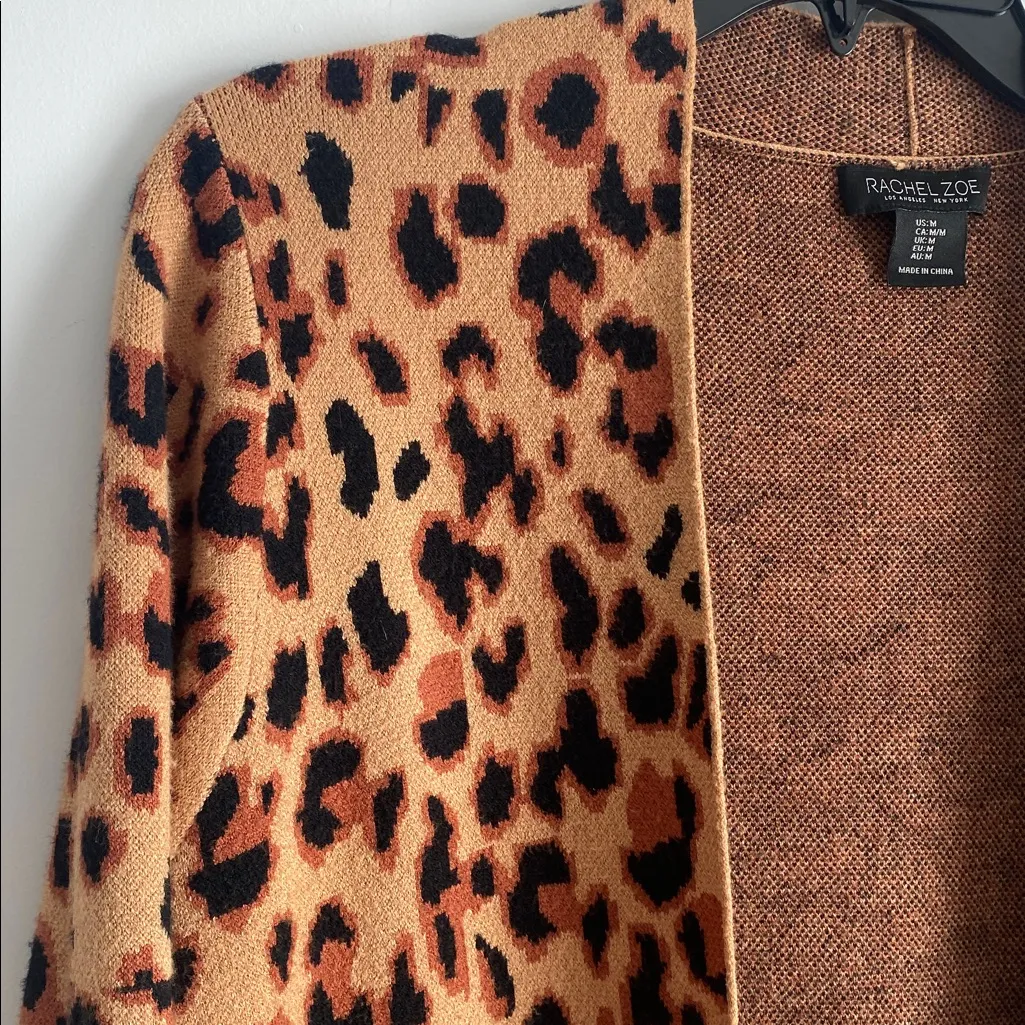 Rachel Zoe Animal Print Cardigan Sweater - Image 3