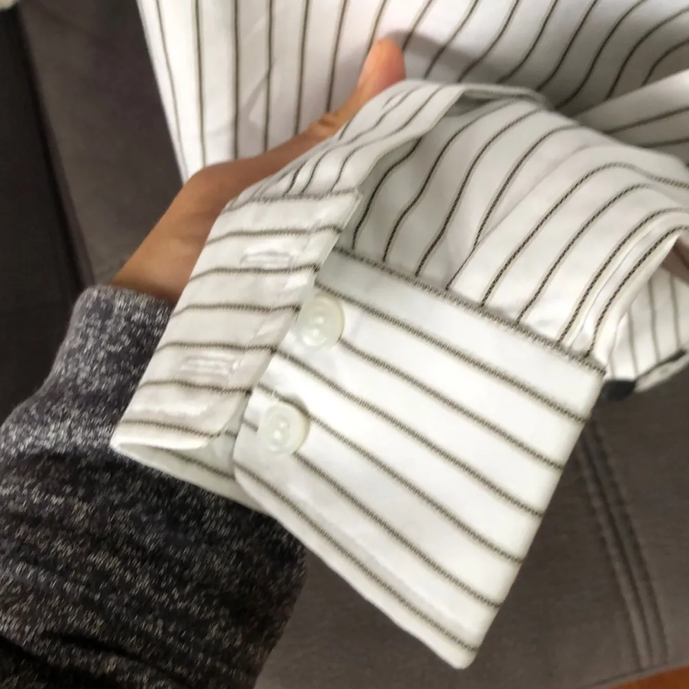 LIZ CLAIBORNE Striped Button Down Shirt Petite M - Image 4