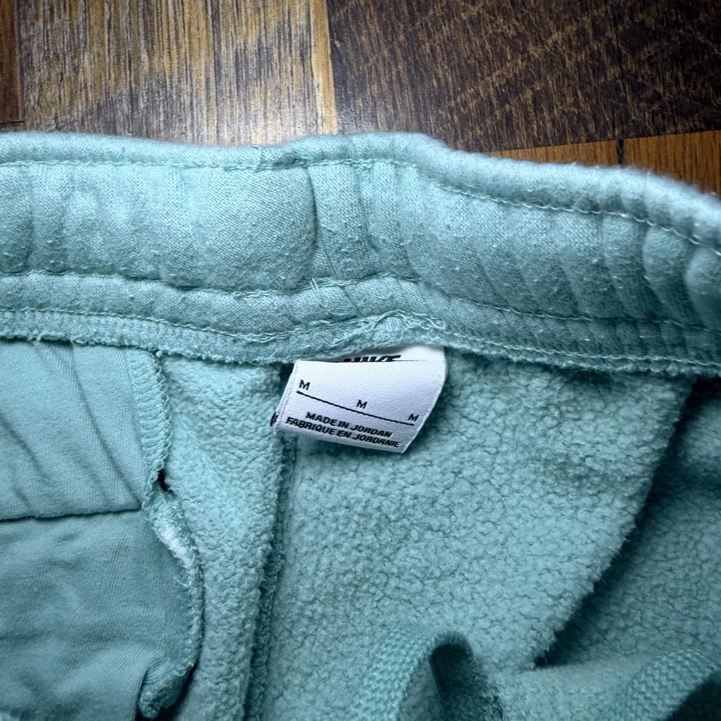 Nike Blue Fleece Joggers M Soft Cozy Sweatpants Athleisure Streetwear - Image 5