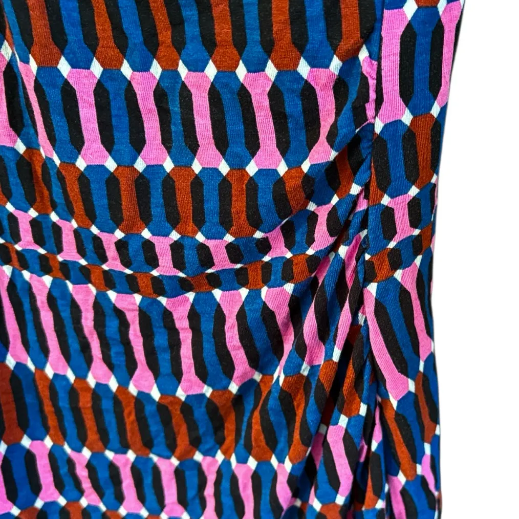 Like New Boden Elodie Geo Print Surplice Wrap Stretch Jersey Top Size 8 - Image 6