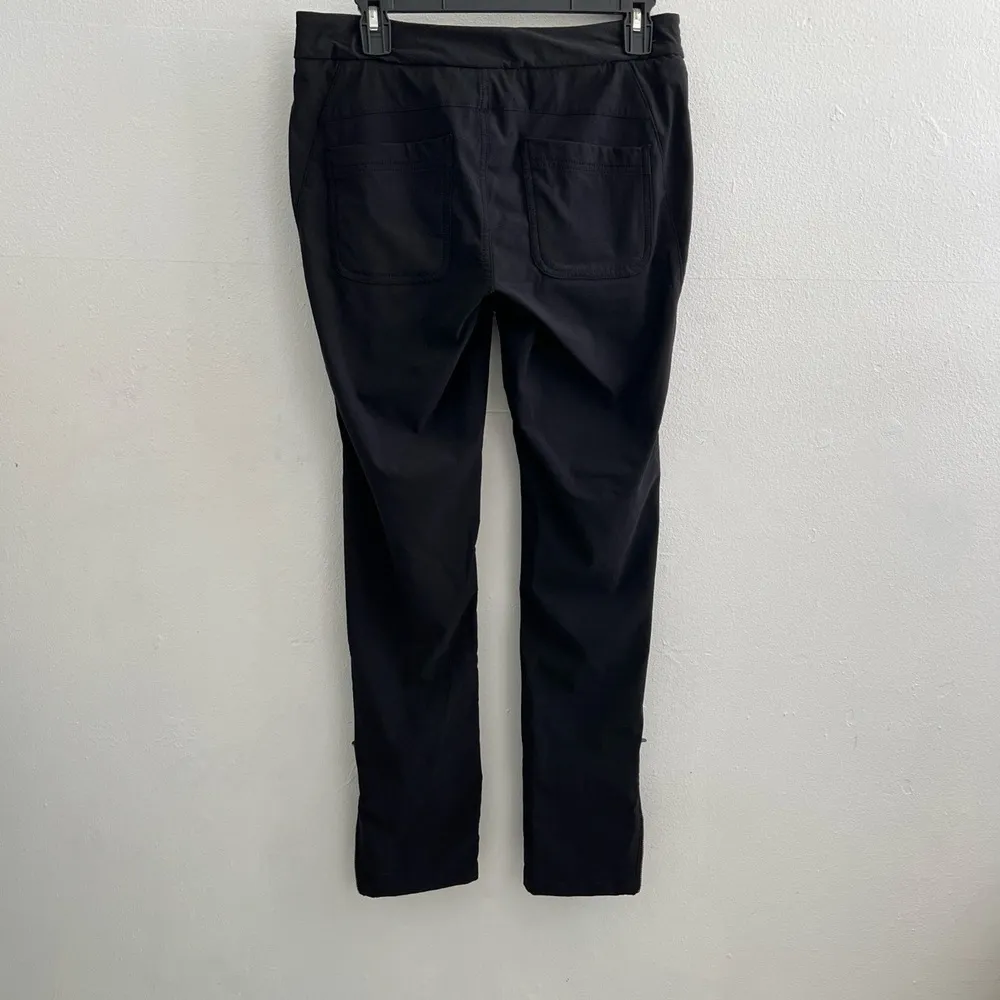 Athleta Hiking Black Wander Skinny Pants Ankle Zip Size 6 Black Womens NWOT - Image 7