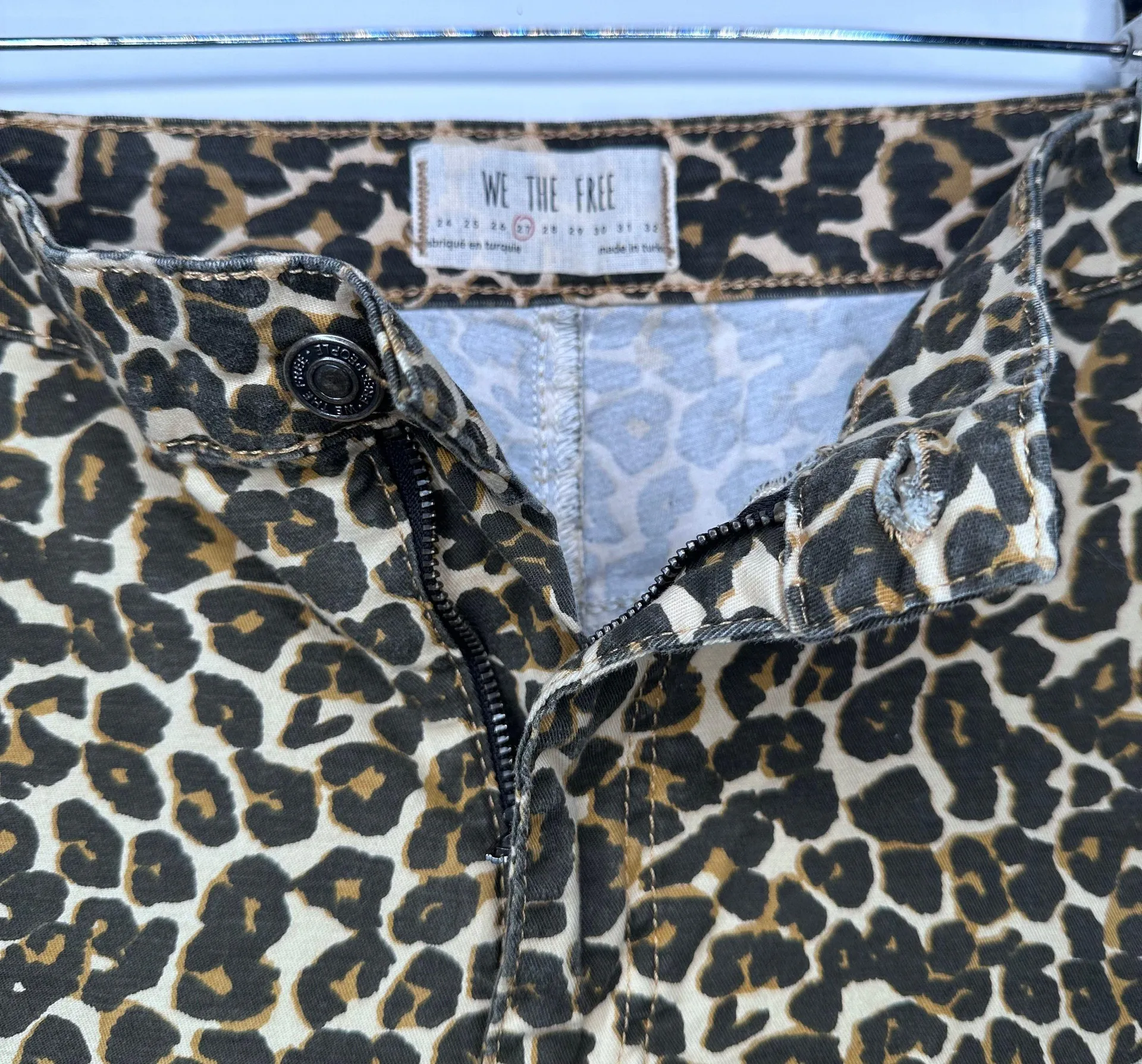 We The Free Leopard Print High-Rise Skinny Jeans Size 27 - Image 10