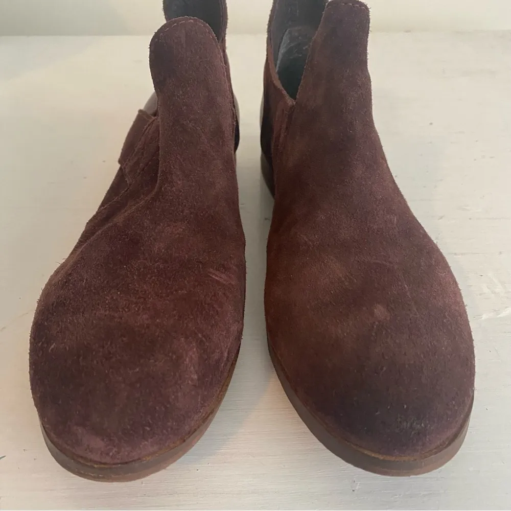 Diba True Make Up Leather Suede Ankle Bootie Shoes Oxblood Sz 6.5M - Image 6