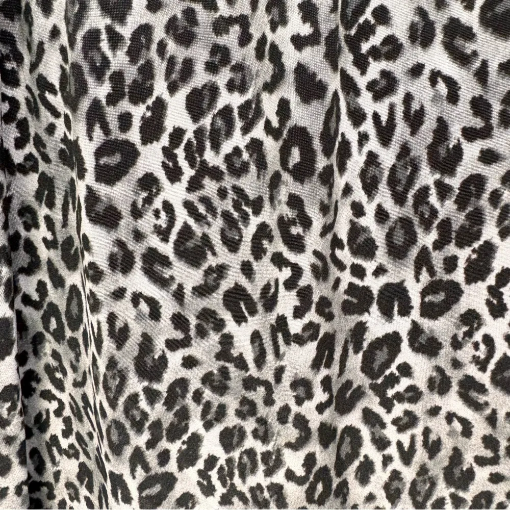 Nanette Lepore Leopard Print Black & Gray Satin Chemise Lingerie Mobwife - Image 5