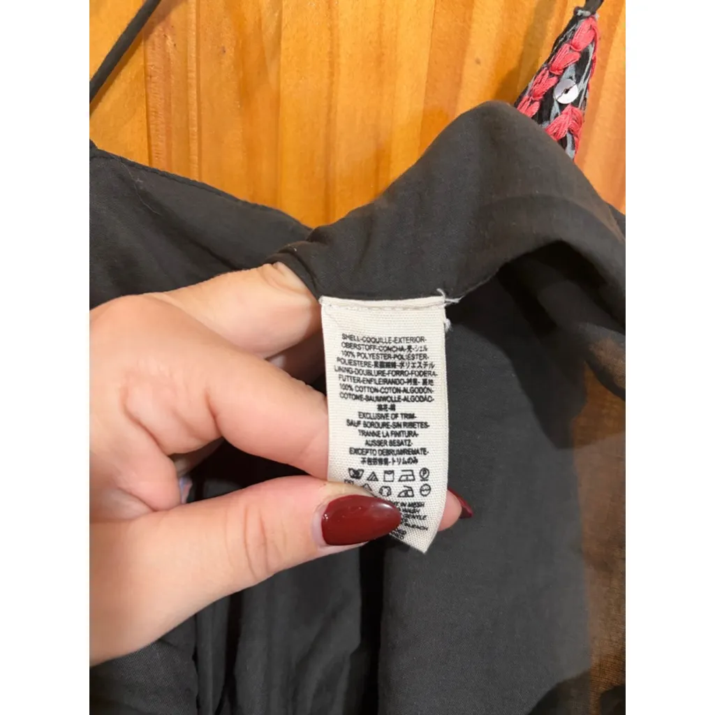 Free People Sea Gypsy Boho Feather Print Festival Midi Dress Size Medium - Image 4