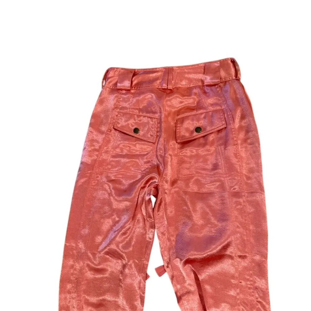 Free People Tried to tell you Cargo Pants Size 2 Casual Knot Hem - Image 9