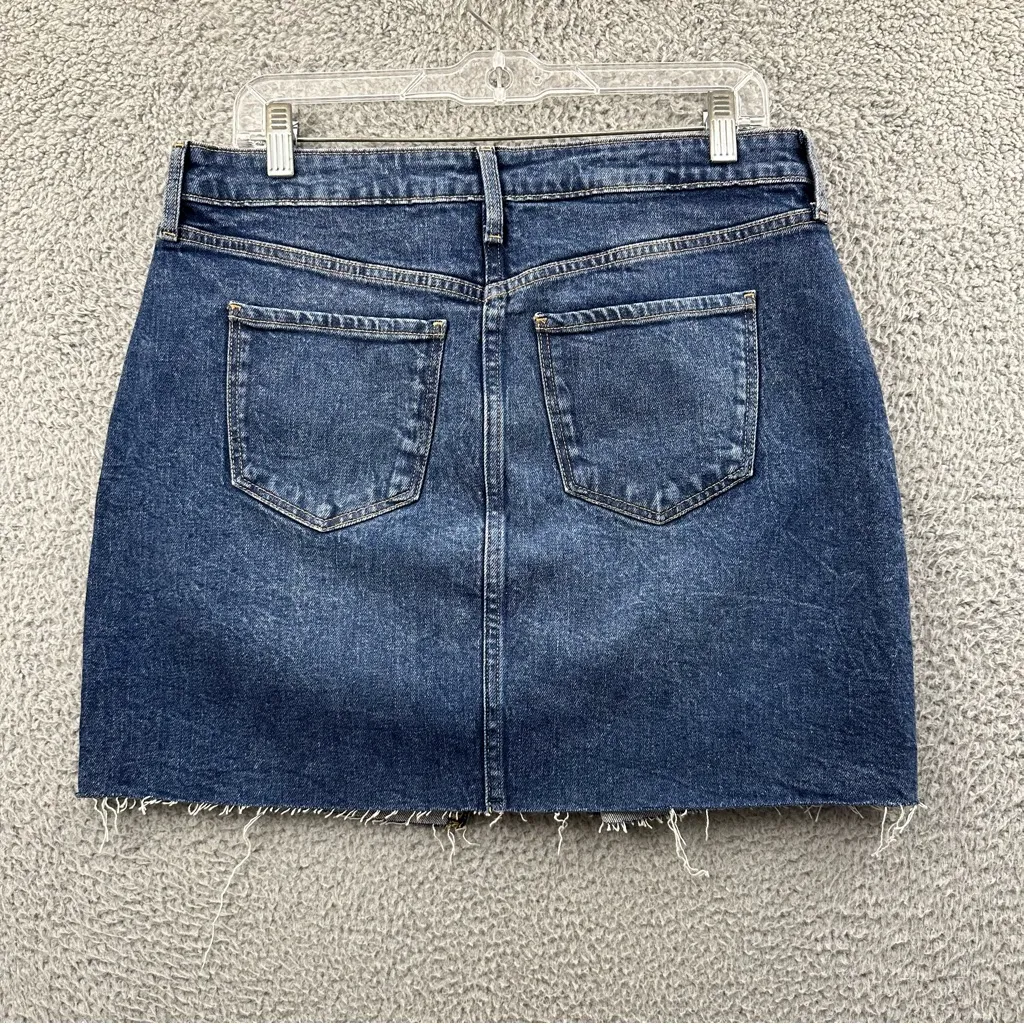 Old Navy Higher High Rise Denim Jean‎ Mini Skirt Stretch Preppy Y2K Women's 10 - Image 3