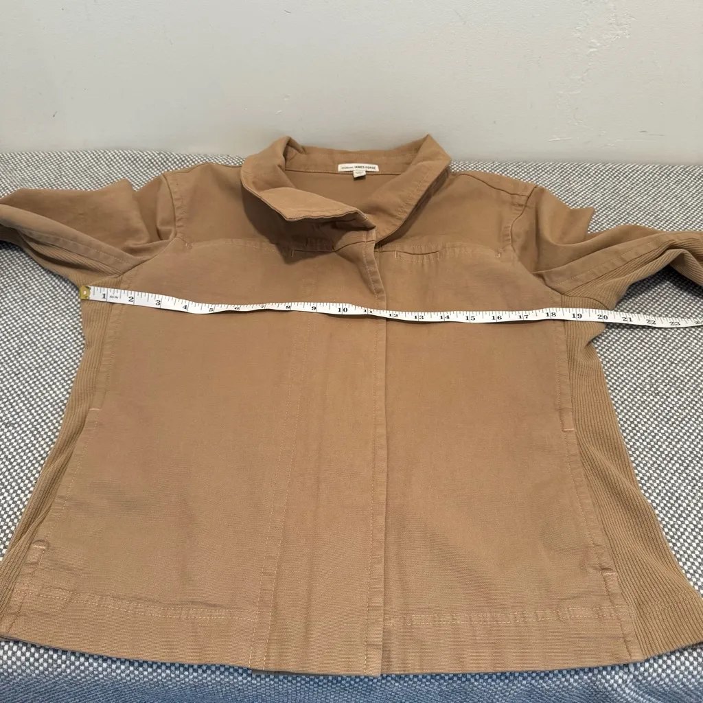 James Perse khaki canvas zip front jacket size 4 - Image 10