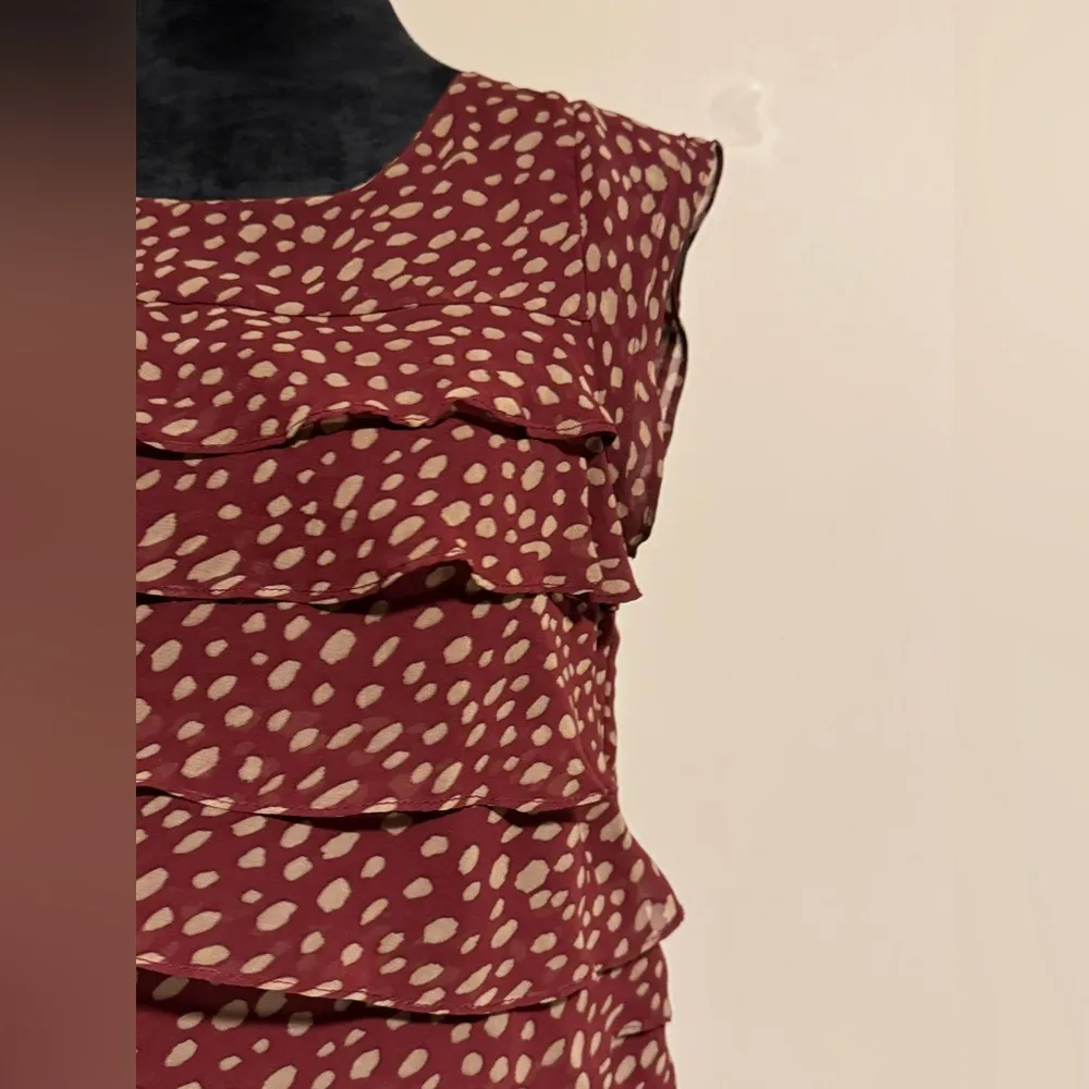 EUC MM Couture by Miss Me Red Ruffle Sleeveless Blouse size small - Image 3