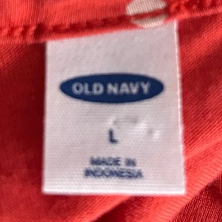 Old Navy Womens Blouse Size L Polka Dot Vibrant ‎ V-Neck Long Sleeve Casual Soft - Image 8