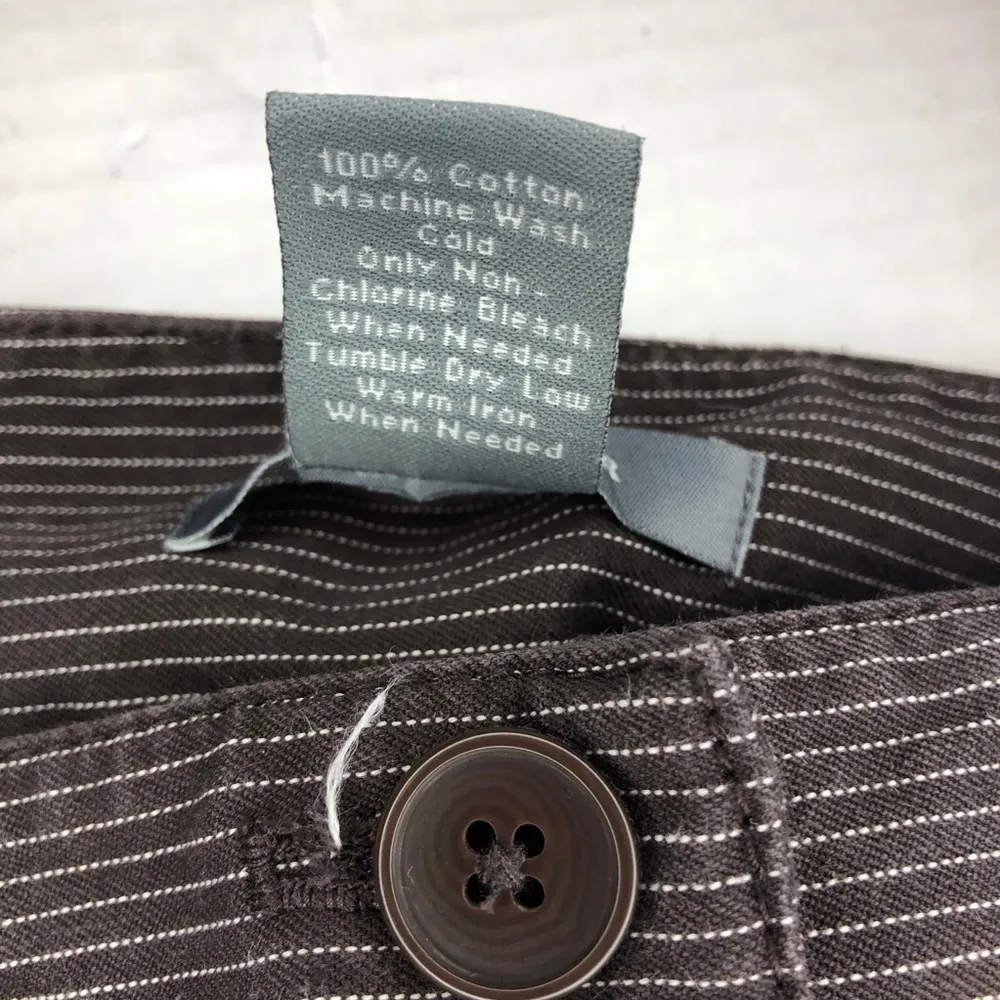 Ann Taylor Pants Brown Pinstripe Wide Leg Trousers Sz 12 EUC Business Casual - Image 8