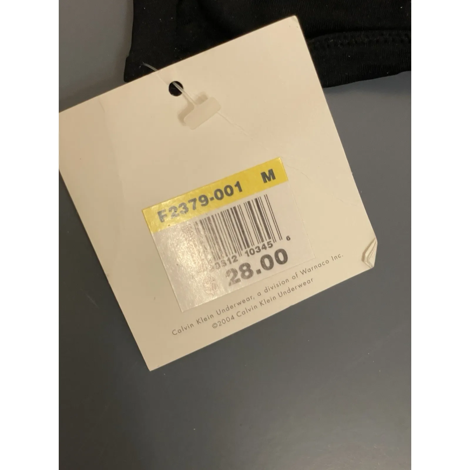 Vintage Calvin‎ Klein Bandeau Bra Women Medium Black Convertible Straps New 2004 - Image 3