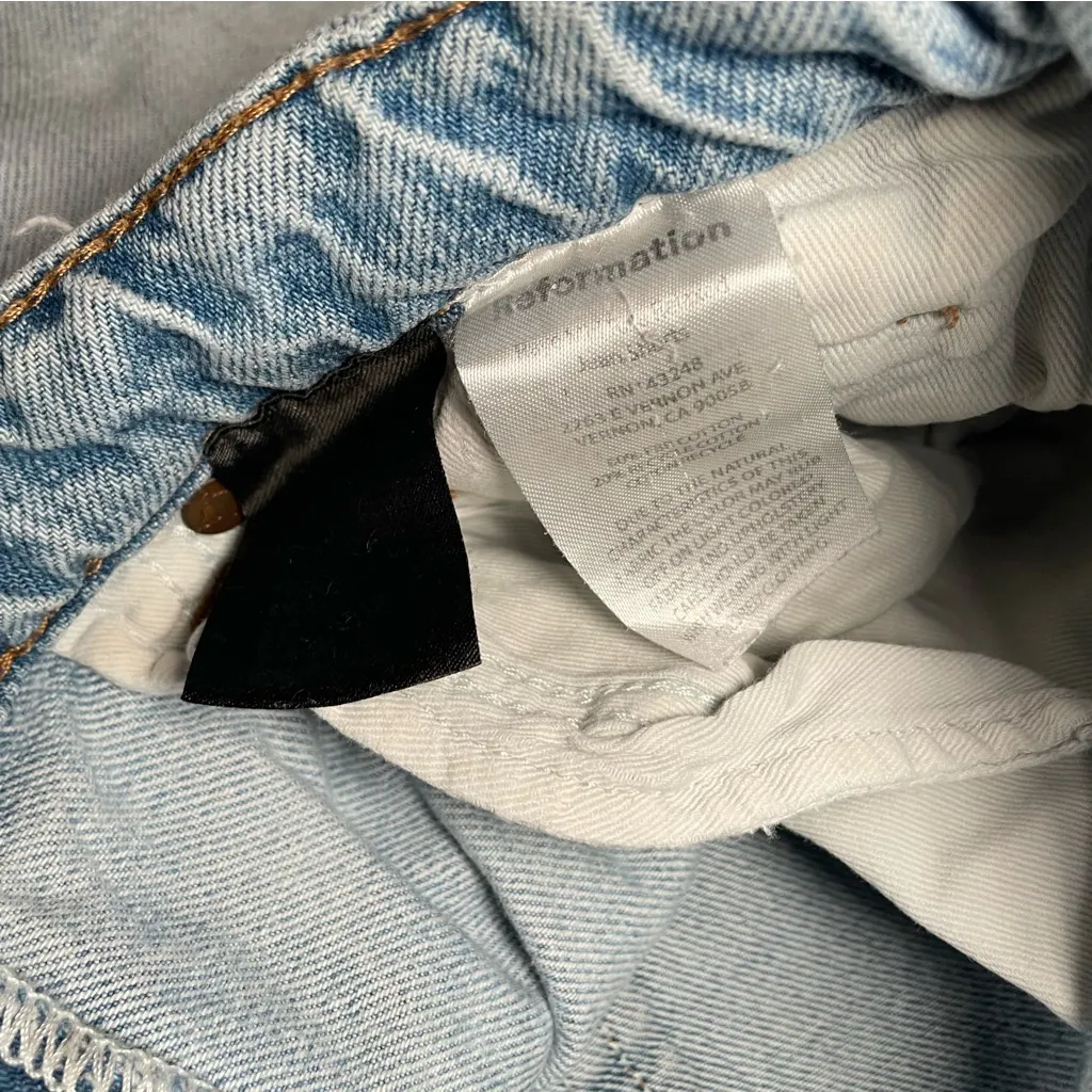 Reformation Light Blue Jean Shorts - Image 6