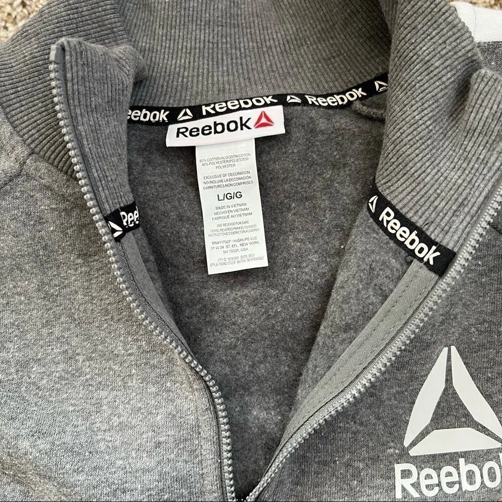 Reebok Turtleneck Half Zip Fleece Sweatshirt - Image 8