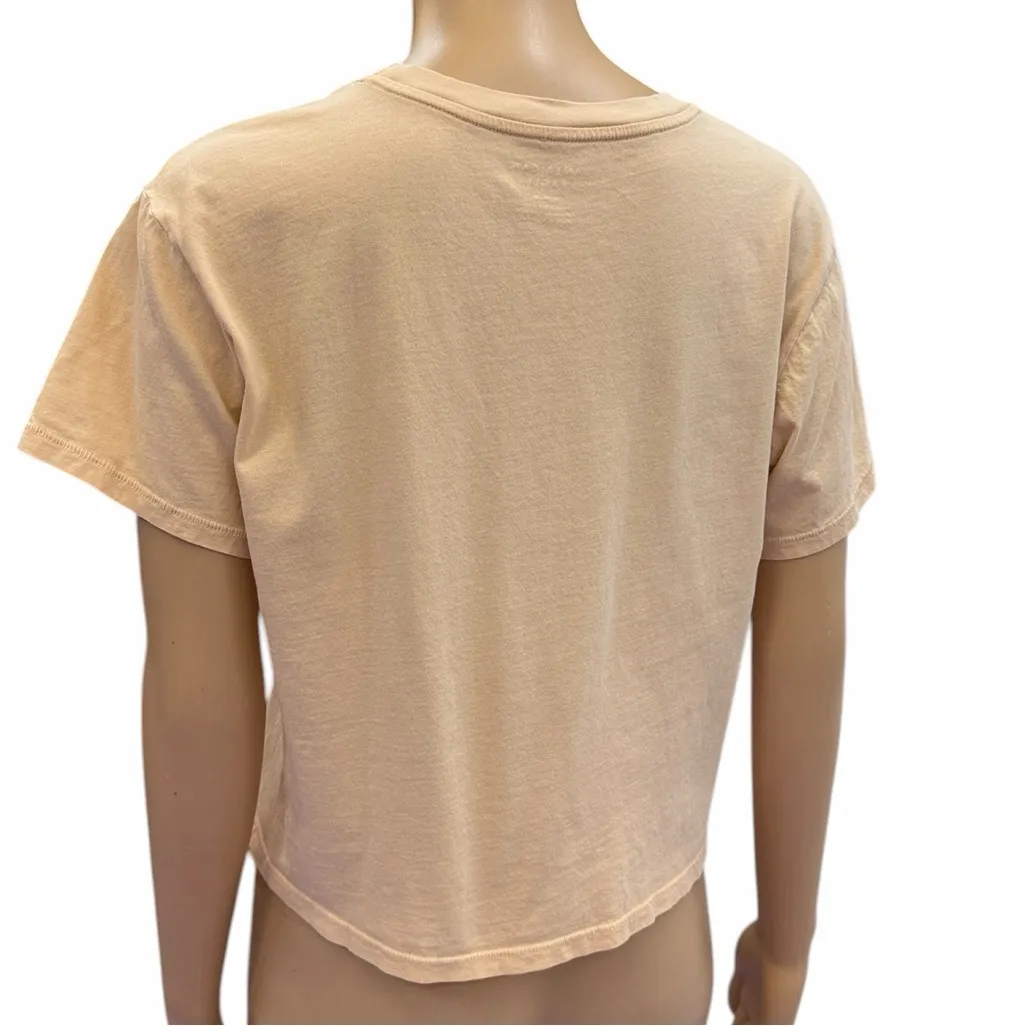 American Eagle Cropped Tee Warm Your Bones Skeleton Graphic Tee Medium - Image 6