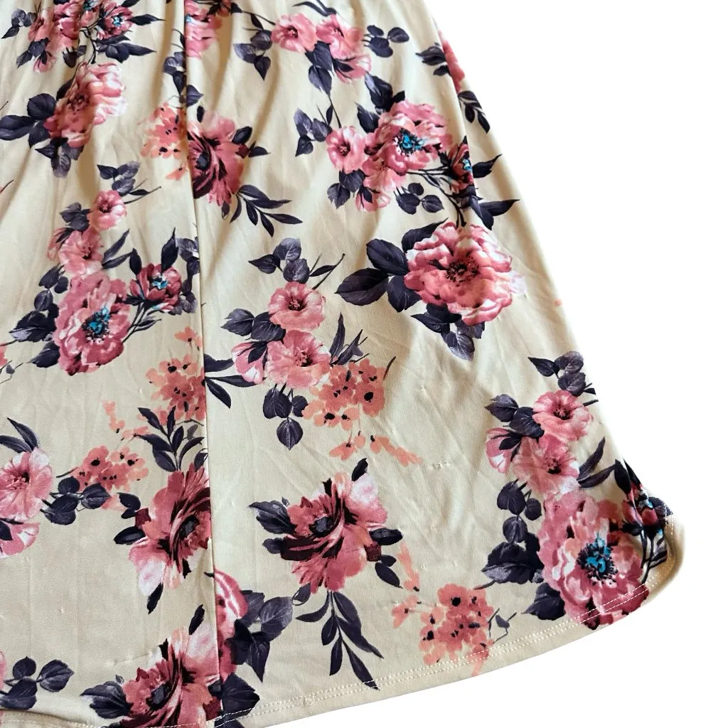 Pinkblush Maternity High Low Floral Print Dress Hi-Lo Short Sleeve Size Large - Image 11