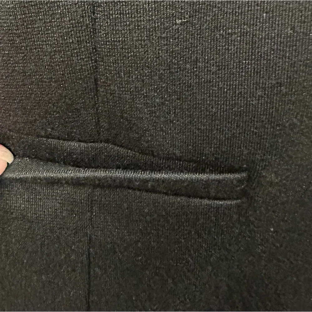 La Bijou Black Tee Stretch Fabric One Button Faux Pocket Blazer Jacket Womens S - Image 7