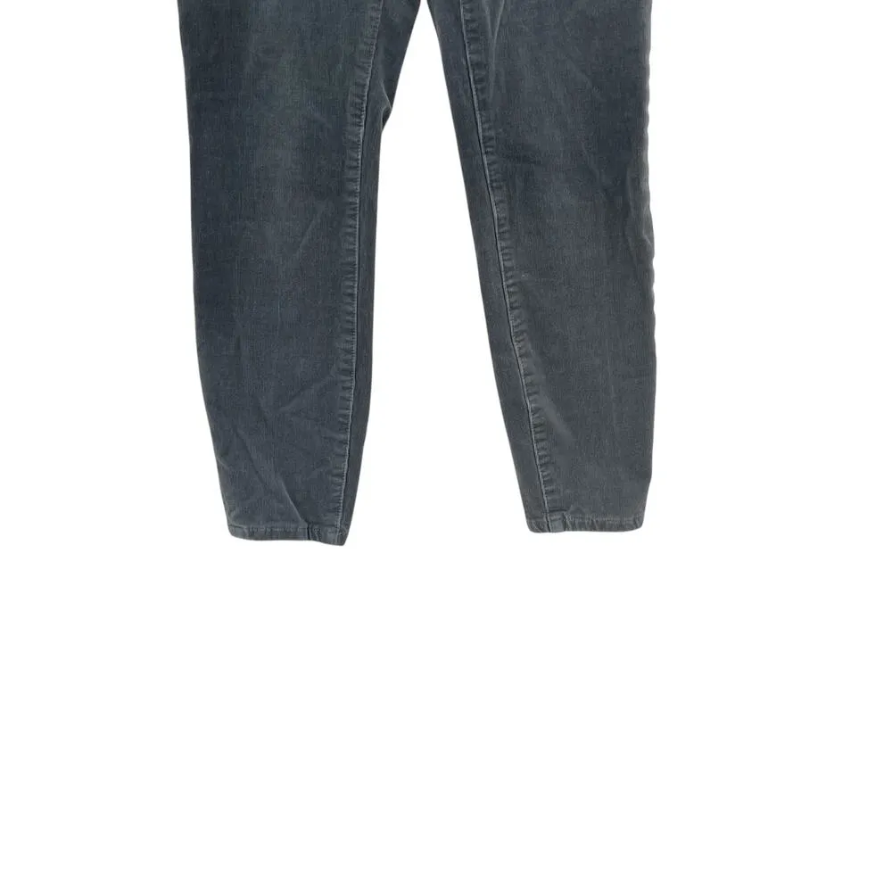 Anthropologie Pilcro High-Rise Skinny Corduroy‎ Pants Button Front Gray Size 28 - Image 6