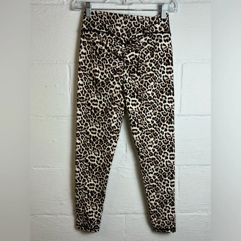Zyia Active Cheetah Printed Scrunch Butt Casual Full Length Ankle Leggings 6-8 - Image 5
