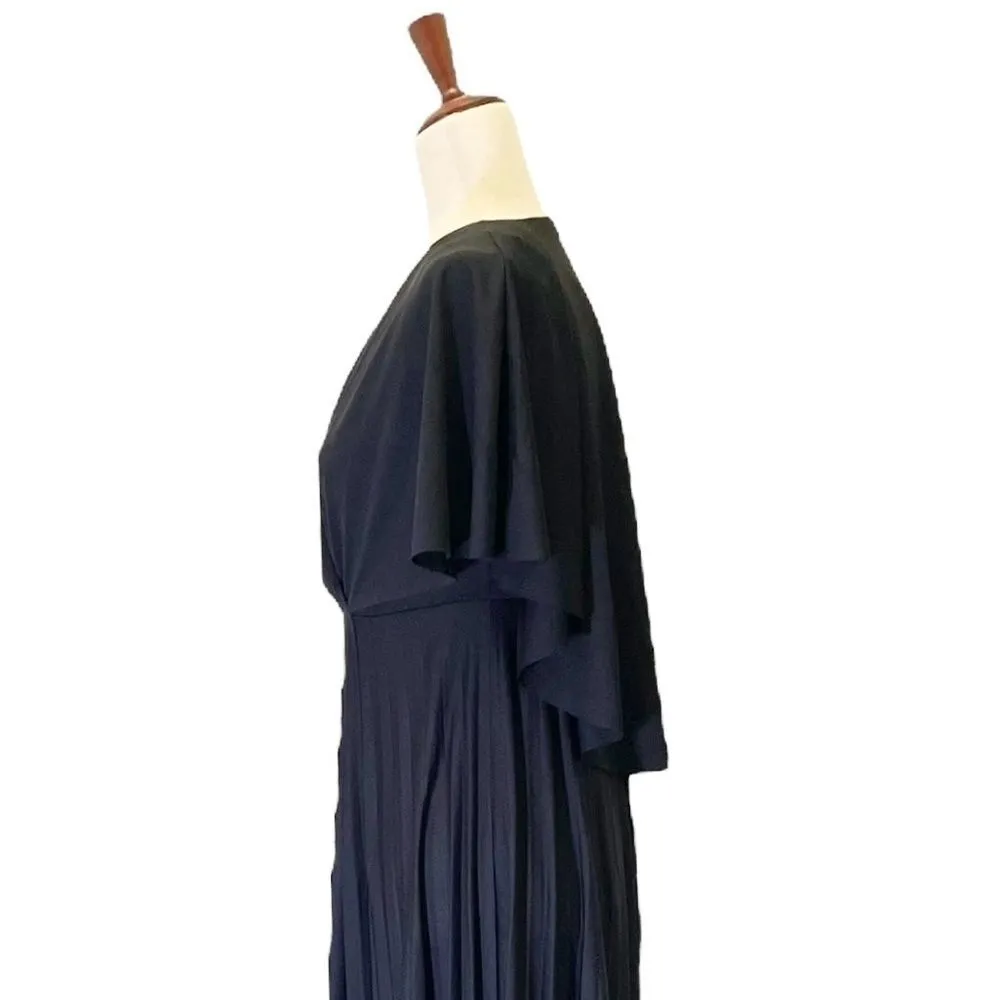 NWT ASOS Maternity Black Cape Back Pleated Long Maxi Dress Women’s Size 4 NEW - Image 9