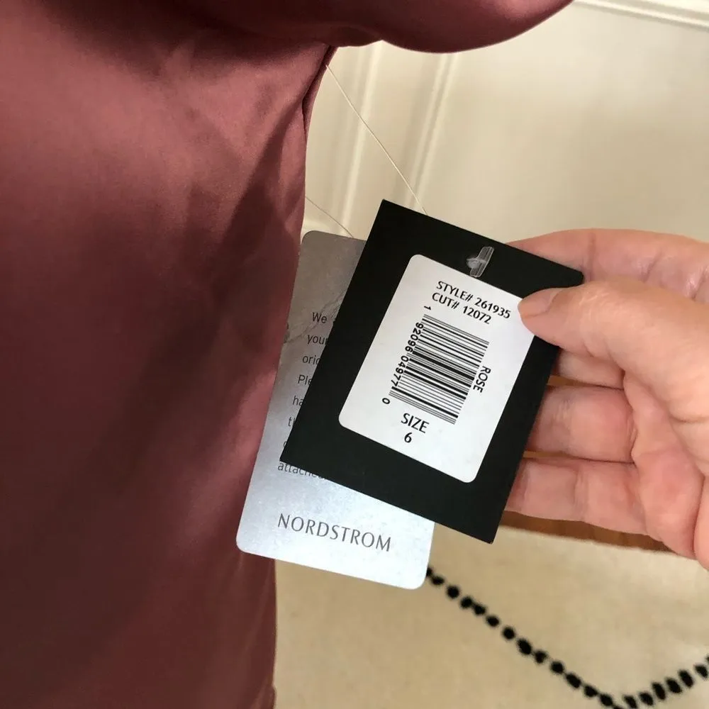 NWT Marina Rose Drape Open Back Dress 12072 6 Pink - Image 5