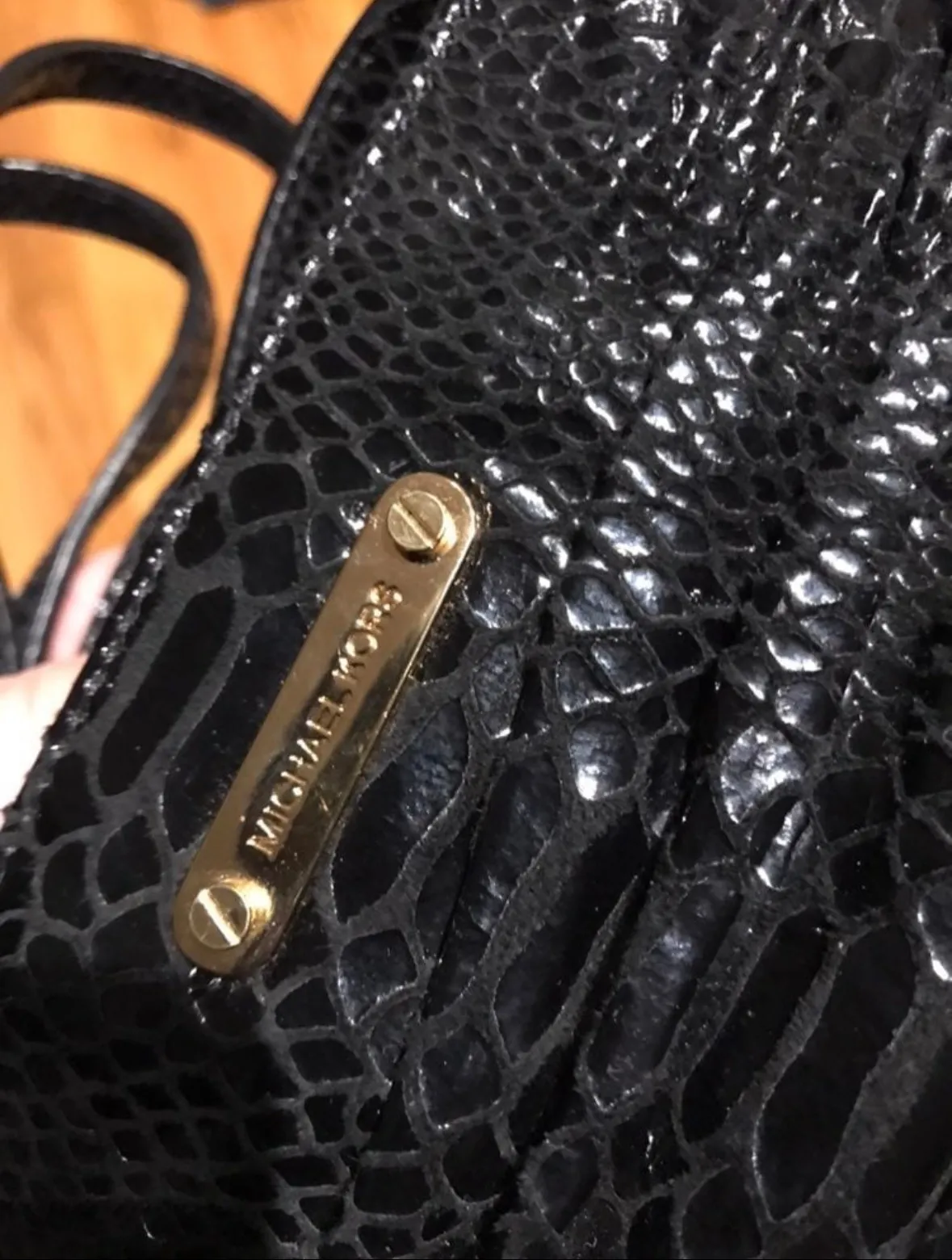 Embossed animal Crossbody Leather Snake Print Draped Shoulder Ruched rave goth - Image 6