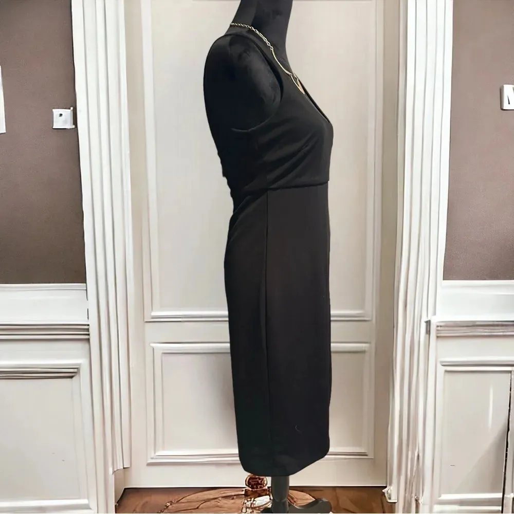 Alexia Admor black dress high side‎ slit size 6 - Image 4