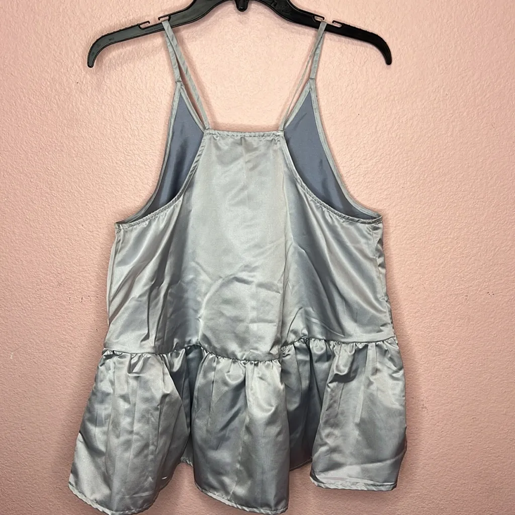 Anthropologie Let Me Be Shine Halter Babydoll Tank. Size M - Image 9