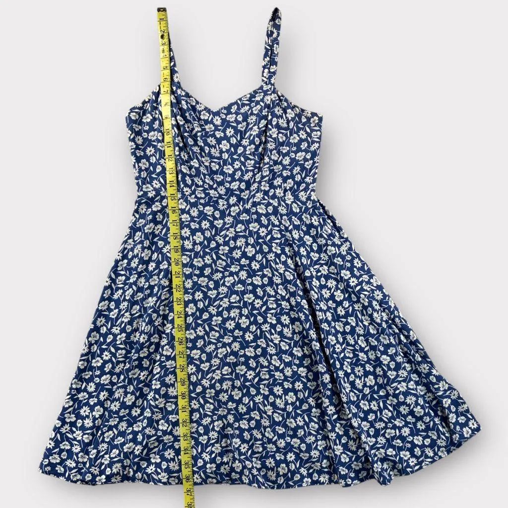 Old Navy Blue & White Floral Cami Sun Dress Size Small #190 - Image 3
