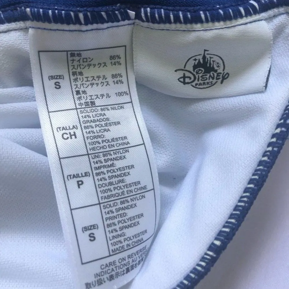 Disney Parks Minnie Mouse Retro Blue & White Striped One Piece Swimsuit - Image 4