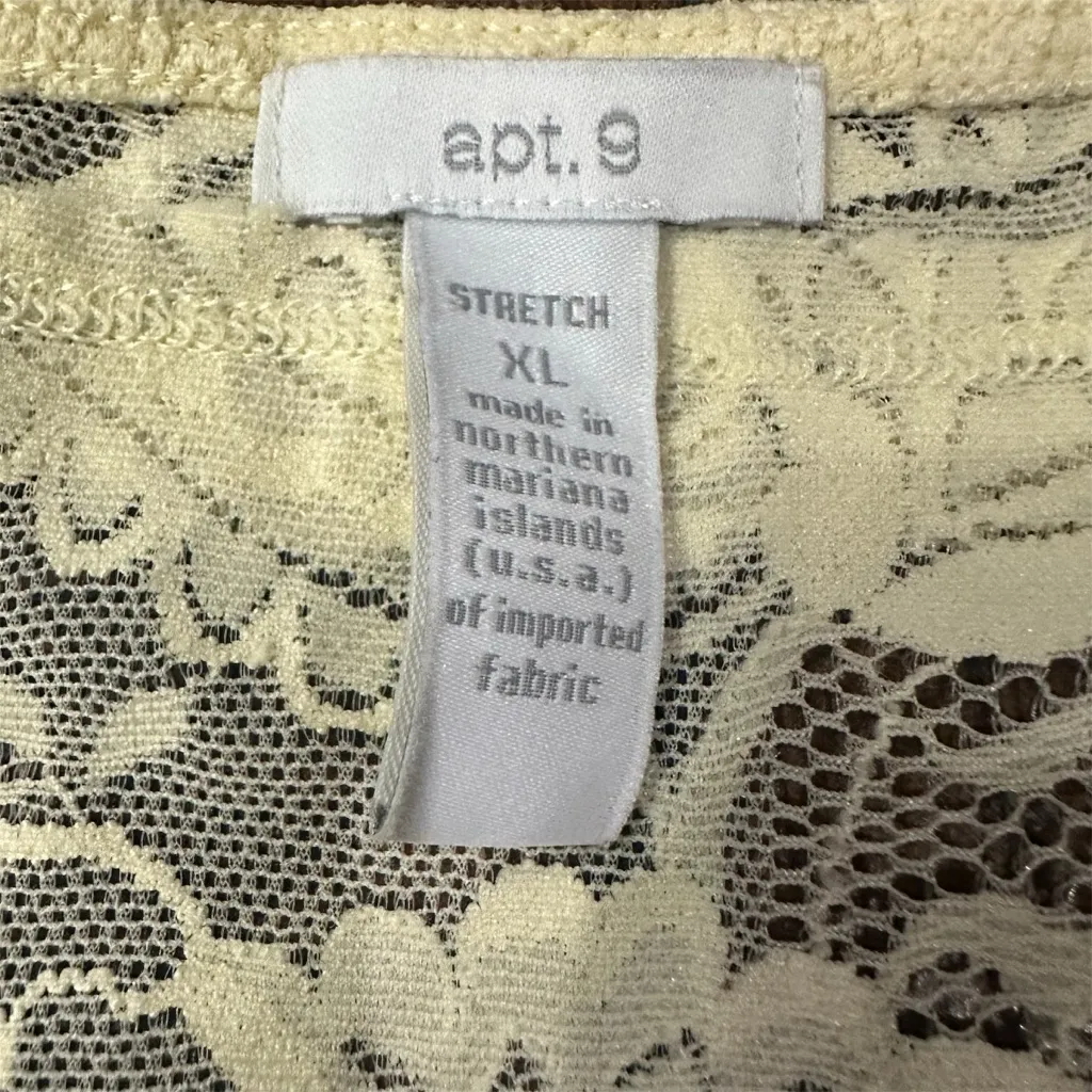 Apt 9 Womens Y2K Lace Babydoll Top Size XL Yellow‎ Dainty Fairy Romantic - Image 5