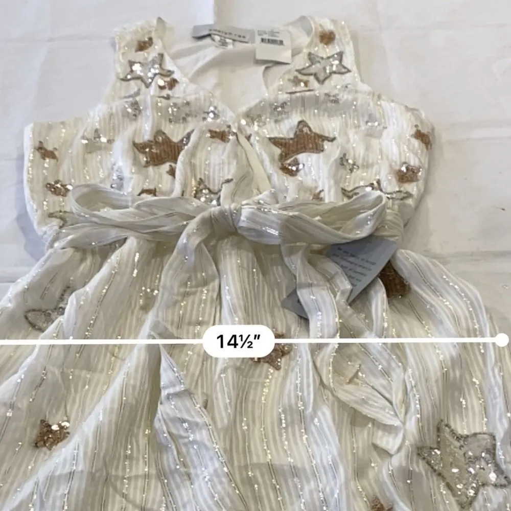 ADELYN RAE Star sequin mini dress JADA Metallic stripe NEW Size extra small - Image 13