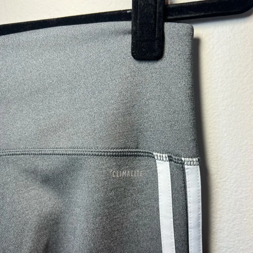 Adidas Climalite Leggings Gray White Stripes Compression Running Womens Sz Small - Image 8