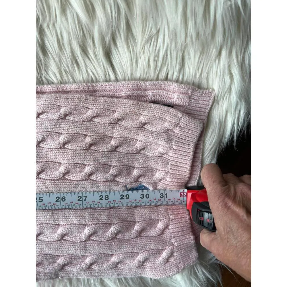 Ralph Lauren Polo Cozy Pink Cable Knit Scarf - Image 8