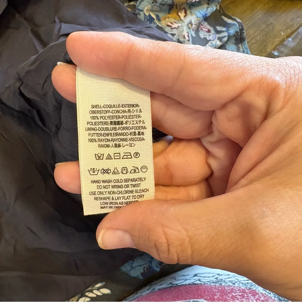 Free People Flowy Paisley Tunic Mini Dress Lace Up Wide Sleeves Small Floral - Image 6