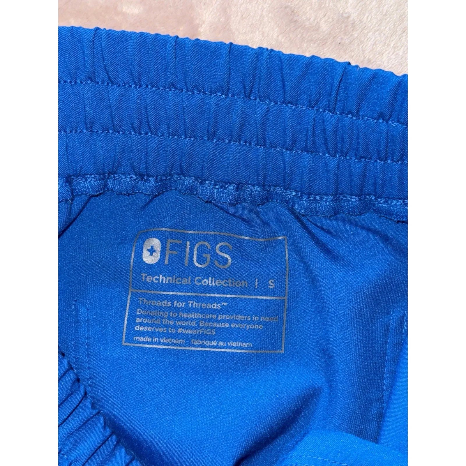 FIGS  Zamora Jogger Scrub Pants Comfortable Stretch Workwear Blue Size S - Image 4