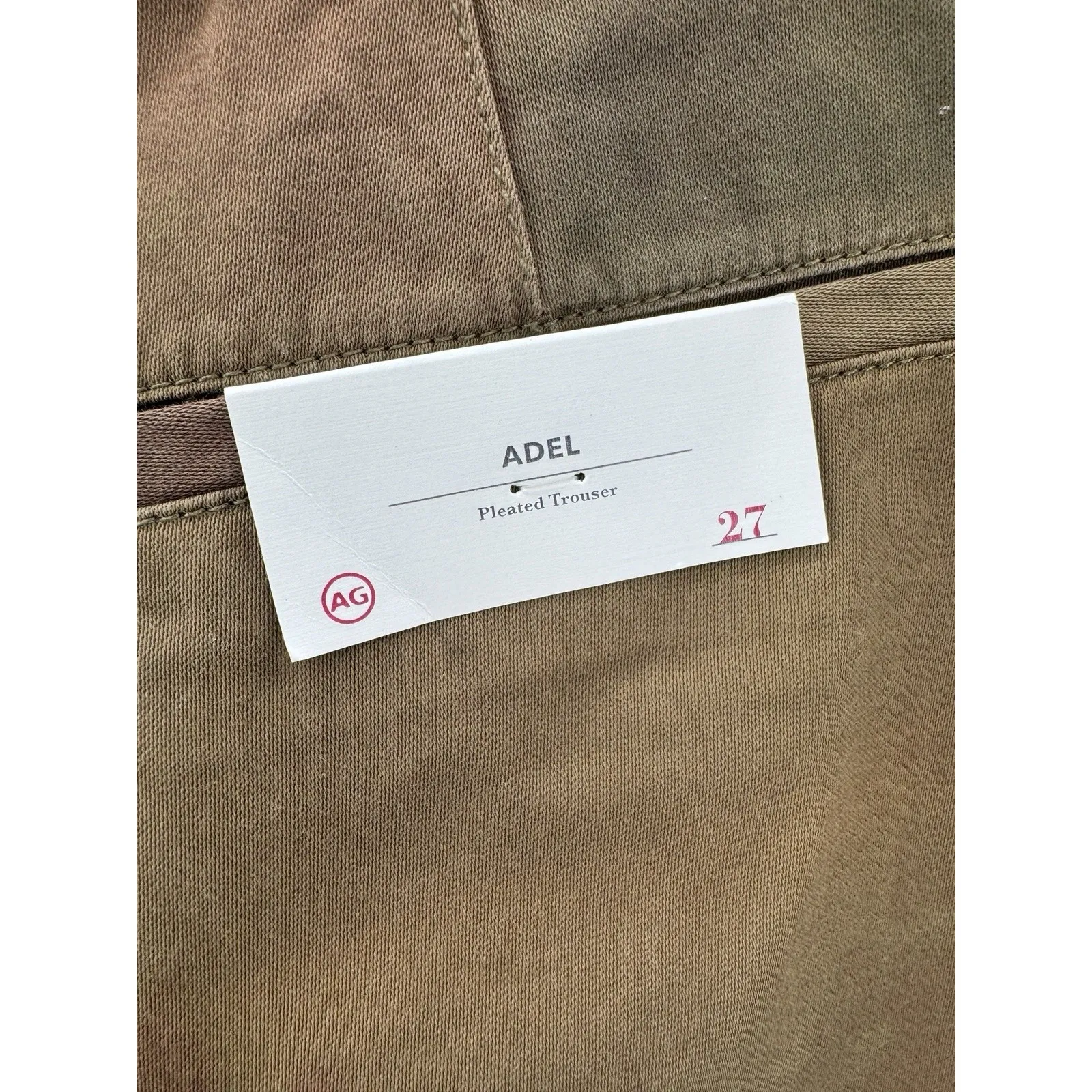 AG Adriano Goldschmied Adel Trousers 27 NWT Barrel‎ Leg Pleated Cropped Utility - Image 7