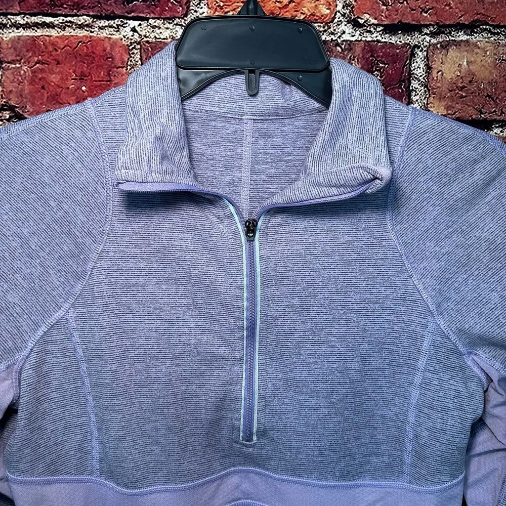 Lululemon Athletica Run Full Tilt Half Zip Purple Long Sleeve Pullover - Image 3