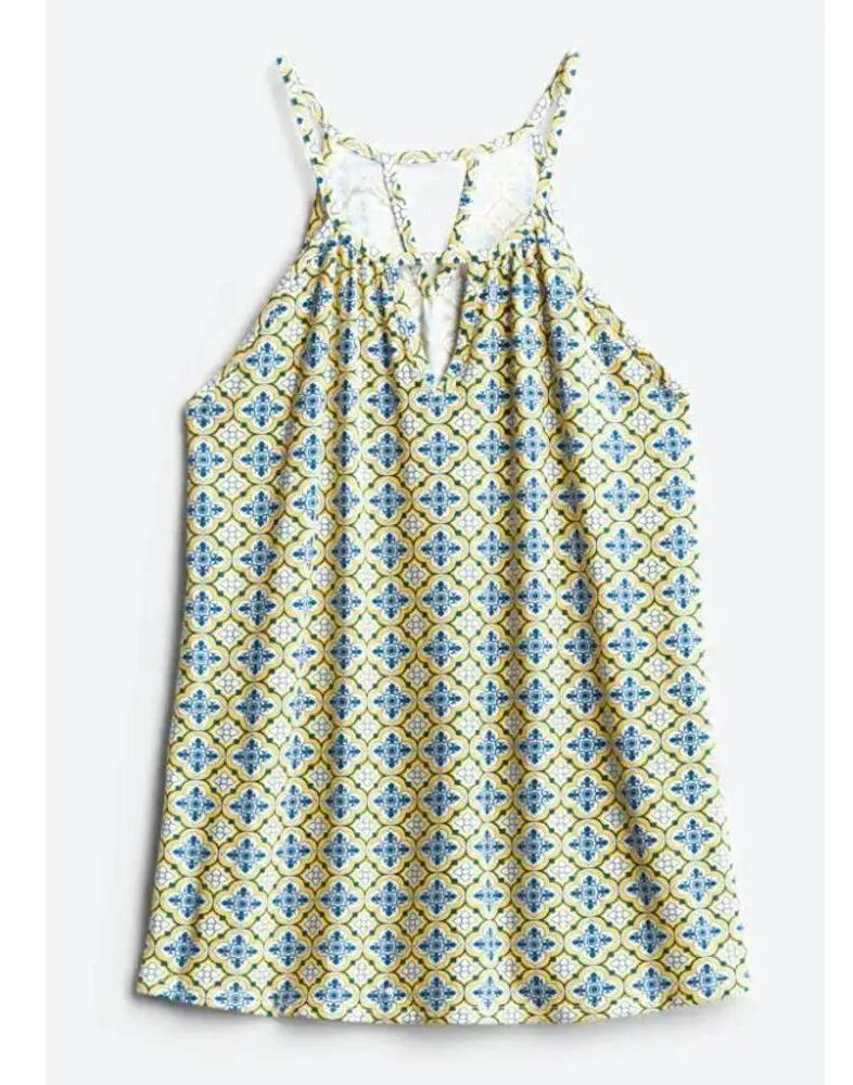 Mix by 41Hawthorn SMALL Elaria Keyhole Knit Top Stitch Fix Front Back Peek Tank Yellow - Image 10