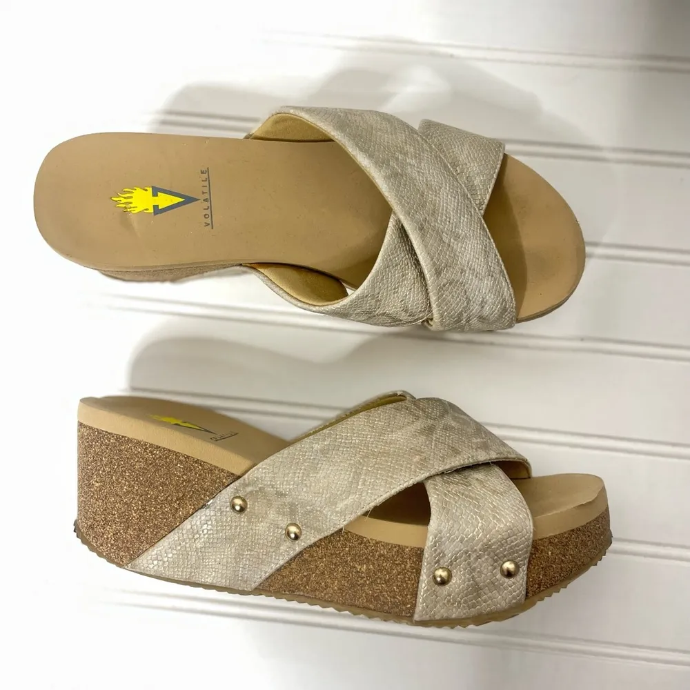 Volatile Women's Riverside Wedge Sandals 607 Size 7.5 - Image 7