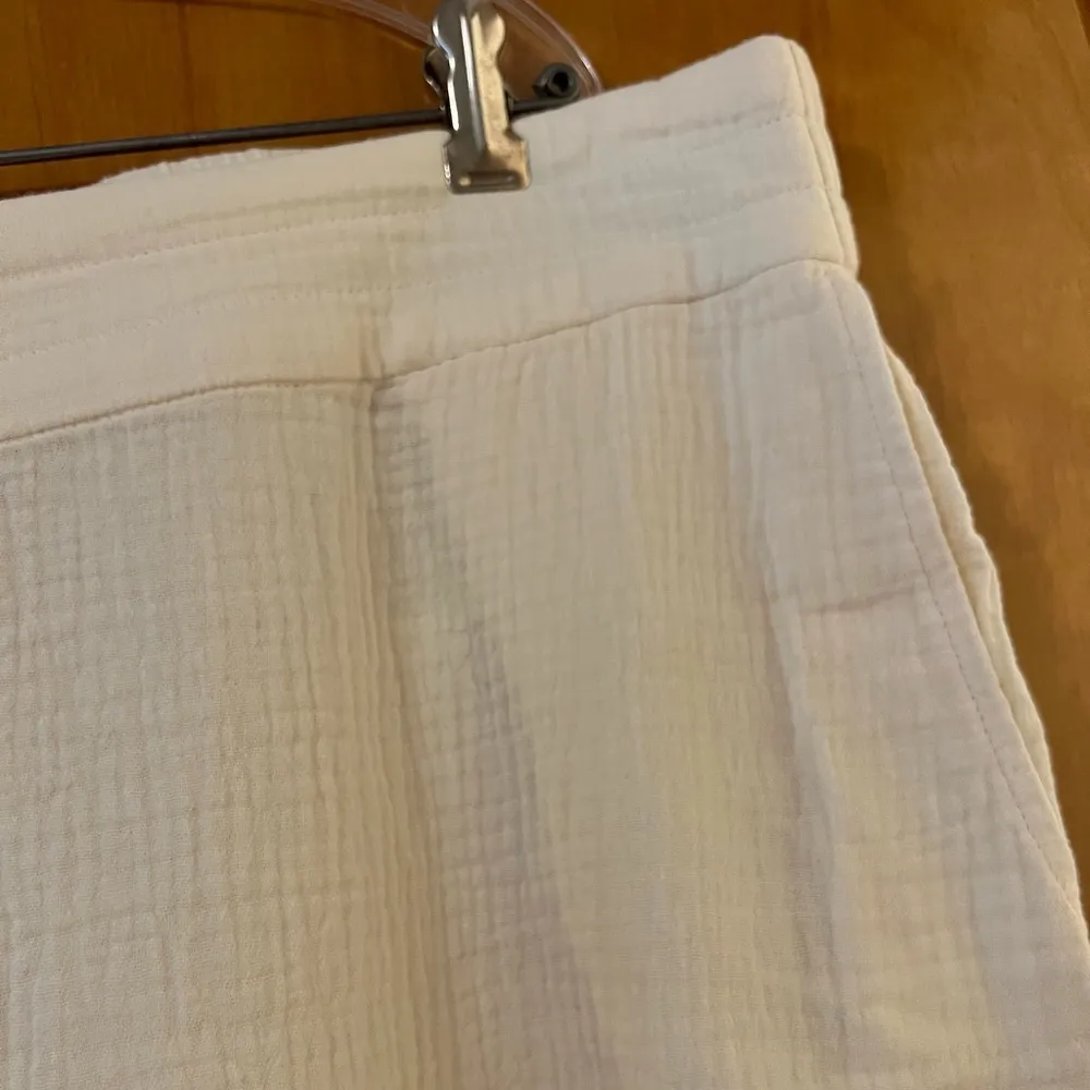 Soft Surroundings BEACH BOUND PULL ON GAUZE Cropped Pants Ecru NWT Size 2X - Image 3