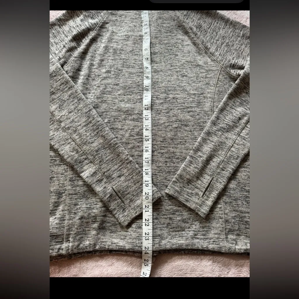 Athleta Women’s Blissful Cowl‎ neck Hoodie Drawstring Waist Heather Grey Size S - Image 8