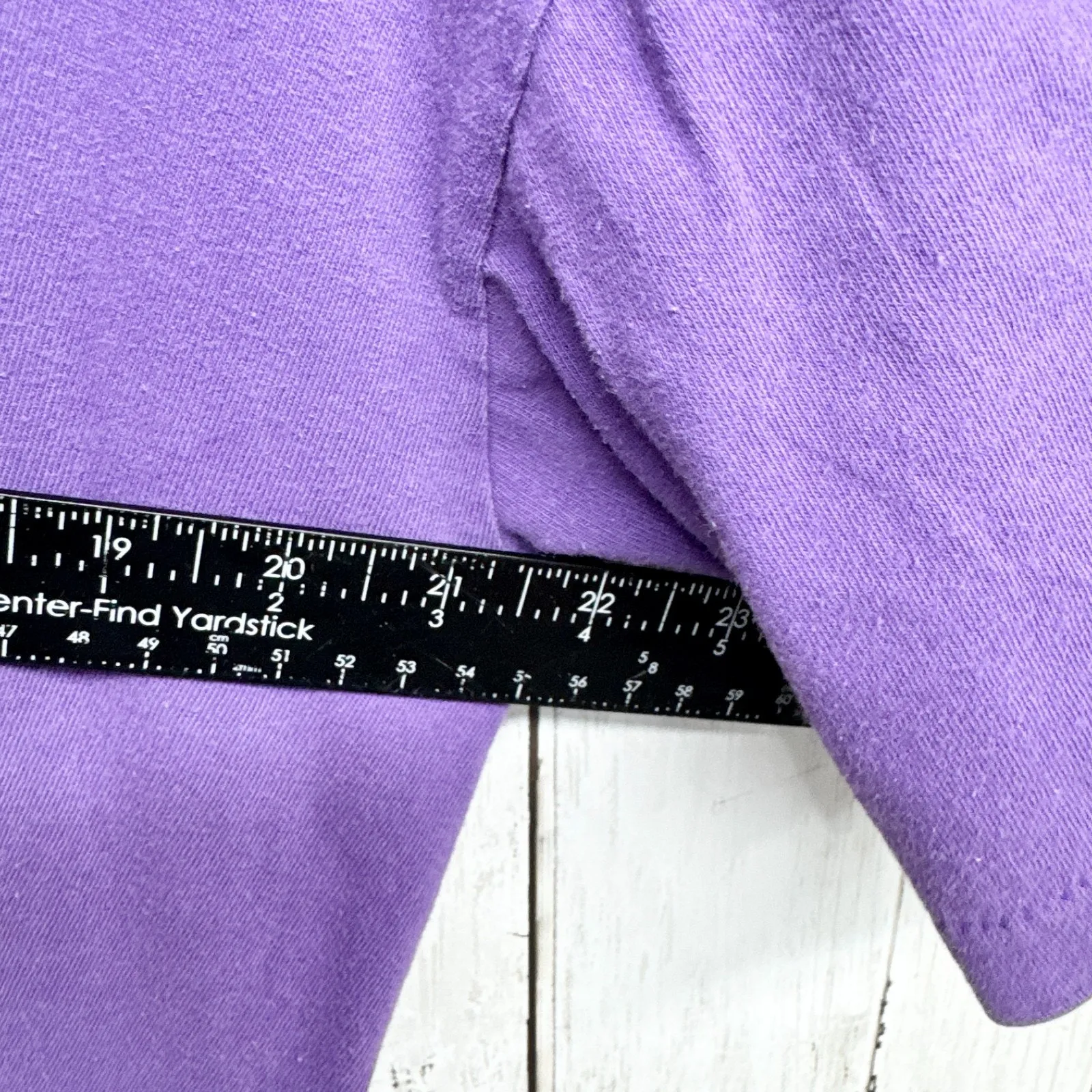 Vtg Top Unisex Sz Large Purple Virginia Embossed Crewneck Short Sleeve Tee Shirt - Image 3