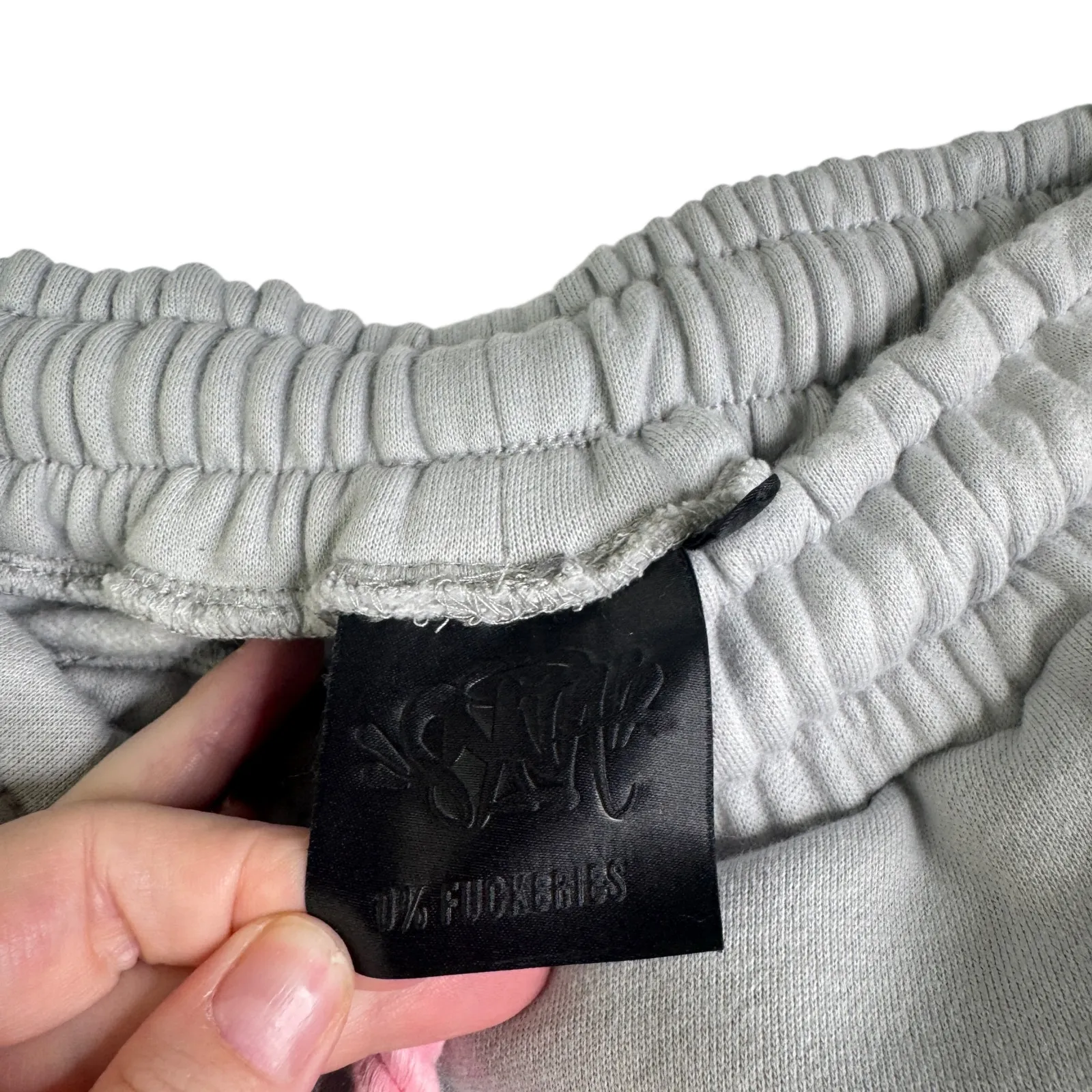 Syna World Synaworld Syna Logo Sweatpants Grey Spellout Forgive Me Gray Medium M - Image 9