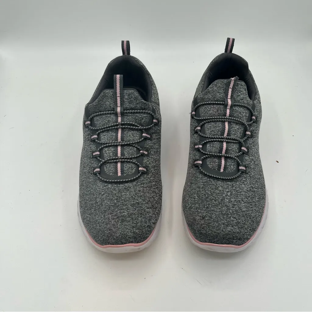 Women's Gray and Pink Sneakers Size 9.5 - Image 2