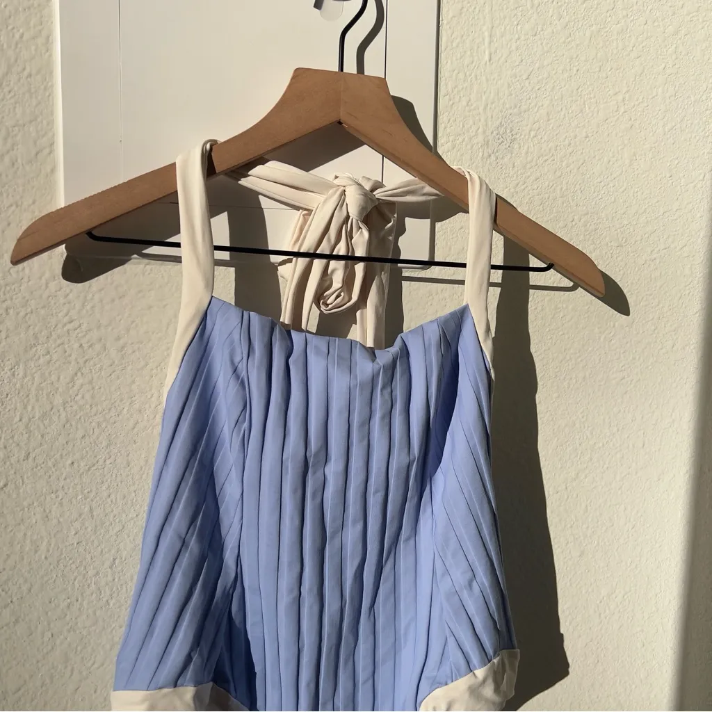 NWT Free People Kya Rosie Halter One Piece Swimsuit in Periwinkle Blue - Image 8