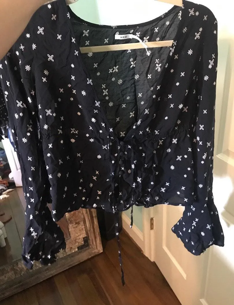 Kimchi Blue Slit Front Bell Sleeve Top  - Image 2