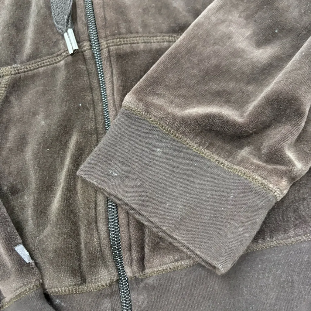 Walt Disney World Jeweled Crown Brown Velvet Full Zip Hoodie Womens XXL - Image 6